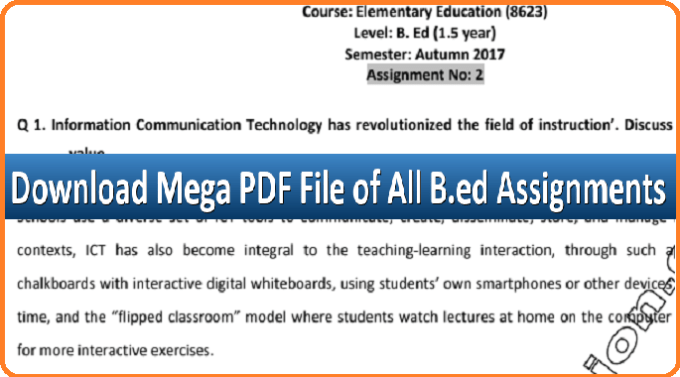 Download AIOU B.ed All Codes Assignments in a Single PDF File – Topitworld